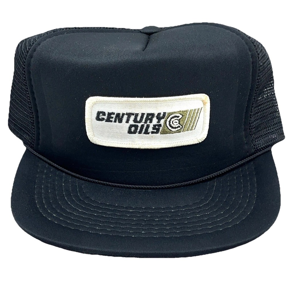 Vintage Century Oils Trucker Hat Cap Snap Back Mesh Patch 80s 90s Mining Gas